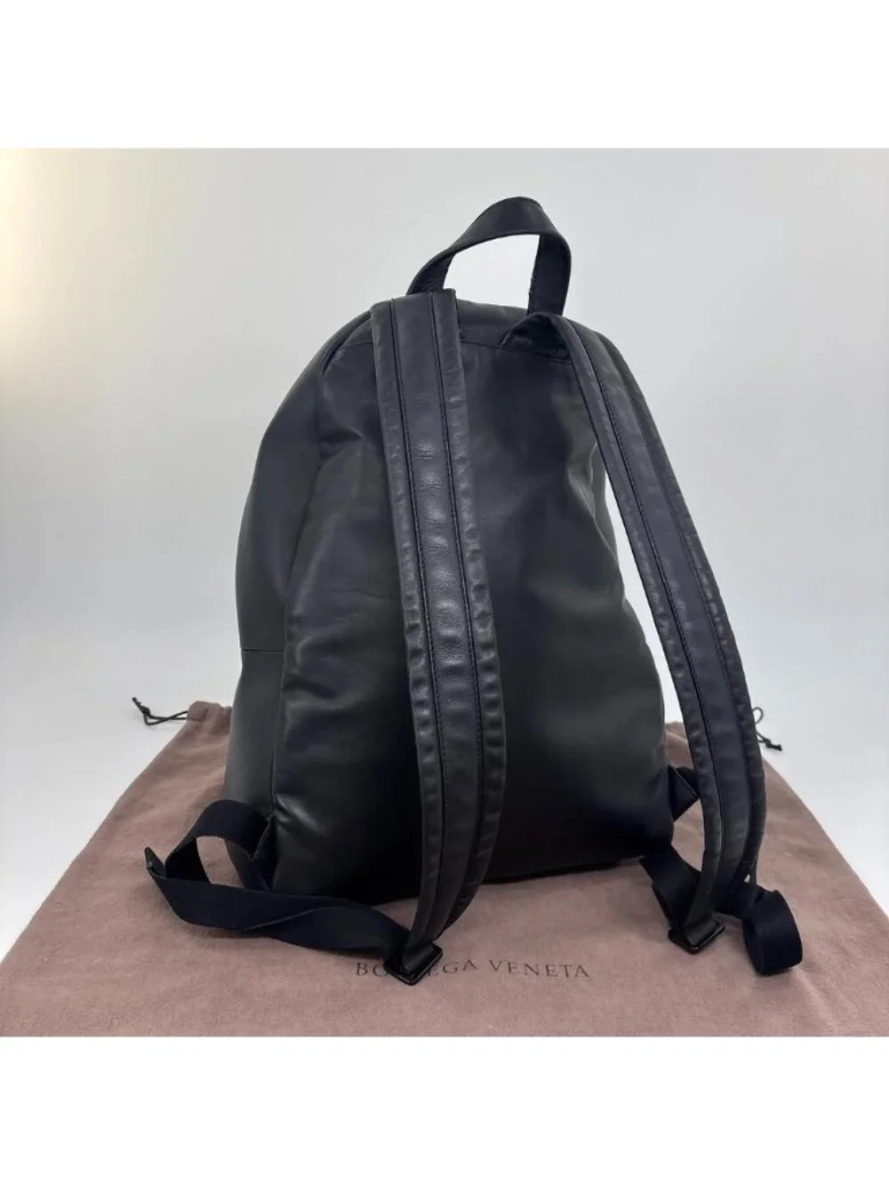 Bottega Veneta Super Leather Backpack Black